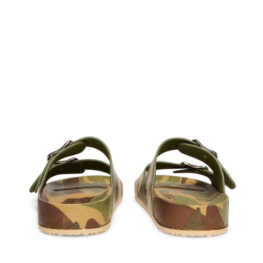 Sandalias de Diapositivas Steve Madden Teddy-t Camouflage Mujer Camuflaje | ES ABS942